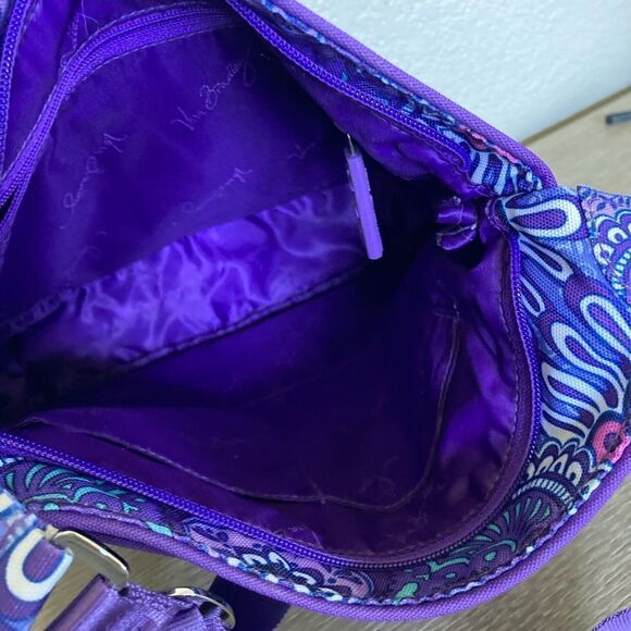 NWOT Vera Bradley Purple Lilac Tapestry Paisley Crossbody Bag Purse - Picture 7 of 9